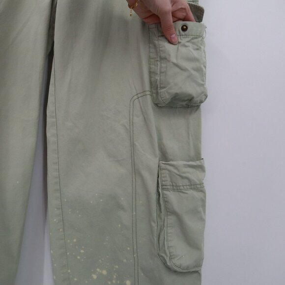 Urban Outfitters Cargo Pants Women M Green Slouchy Goblincore Fairy Grunge Loose - Picture 12 of 16